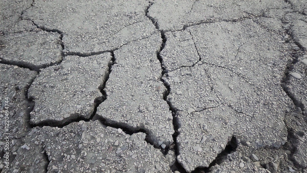 Obraz premium コンクリートのひび割れのイメージ 背景素材 テクスチャ AI生成素材