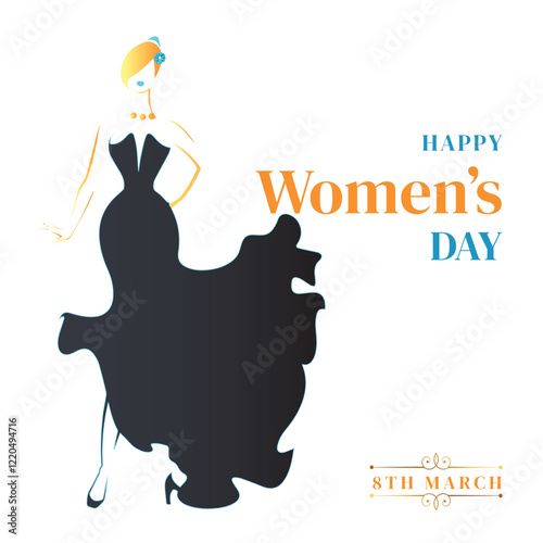 Happy Women’s Day and 8 March Greeting Instagram Post Template photo