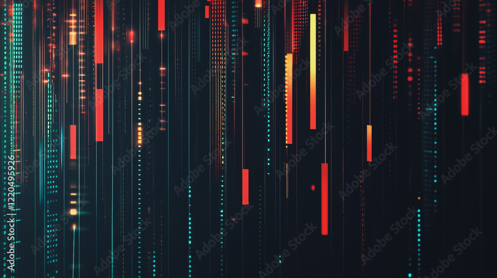 Abstract dark blue background with Colorful charts and graphs with statistics to innovative analyze business potential and forecast future development of companies growth.