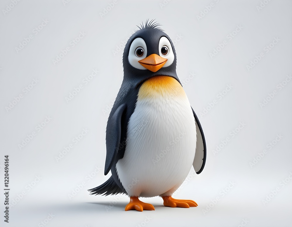 Naklejka premium Hyper Realistic Close Up of Penguin