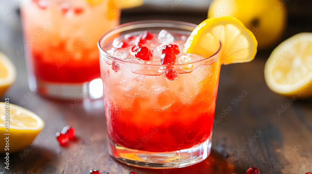 A sweet and sour whiskey cocktail with a dash of grenadine and a fresh lemon wedge. A sweet and sour whiskey cocktail with a dash of grenadine and a fresh lemon wedge.