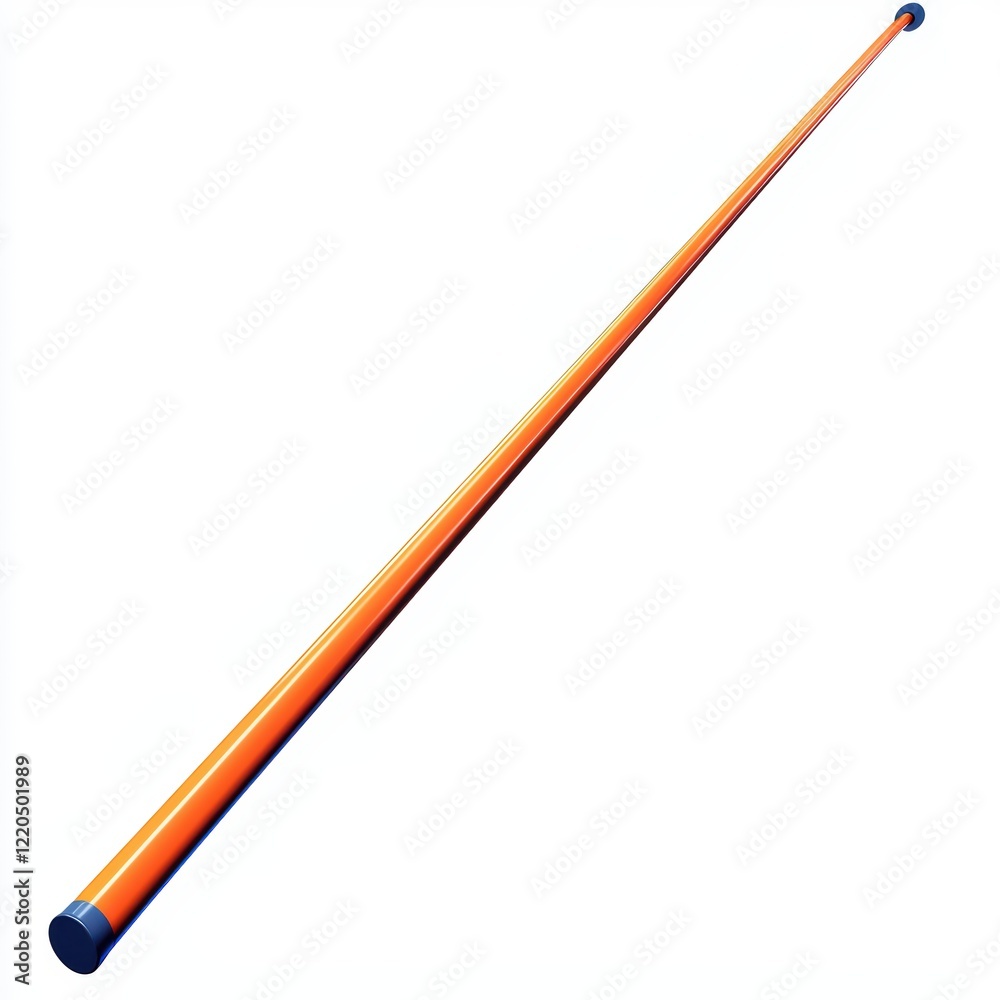 3D icon cartoon pole vault pole in motion isolated on a white background --quality 2