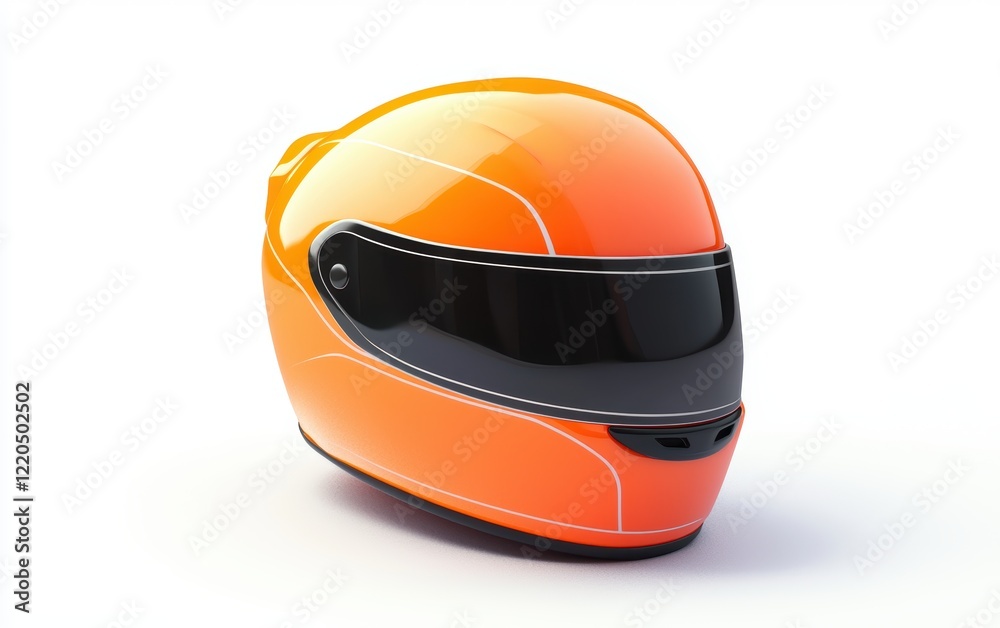 3D icon cartoon racing car helmet isolated on a white background 3D icon cartoon racing car helmet isolated on a white background