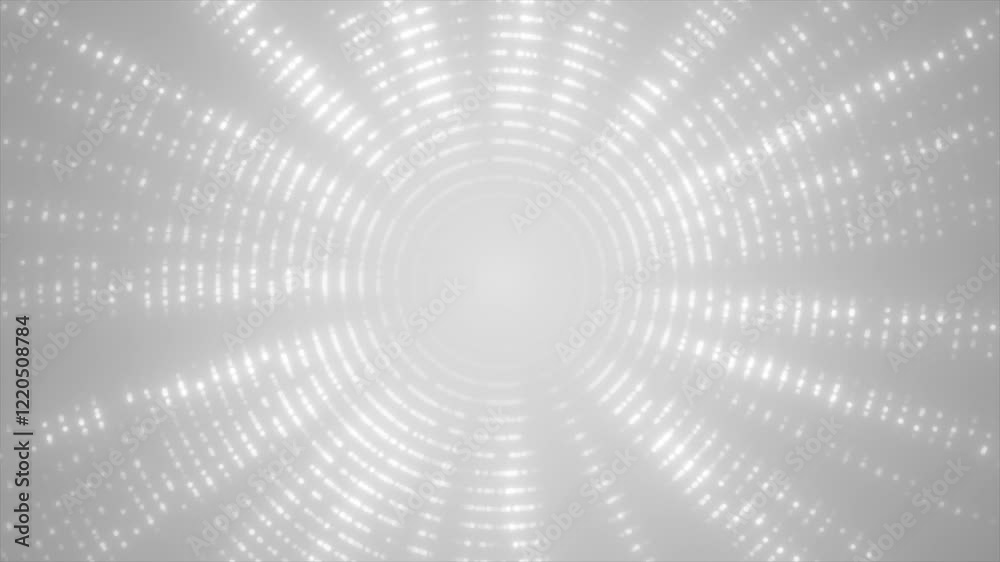 white color rotating optical flair with shiny and glowing circular dots gradient design geometrical background white color rotating optical flair with shiny and glowing circular dots gradient design geometrical background