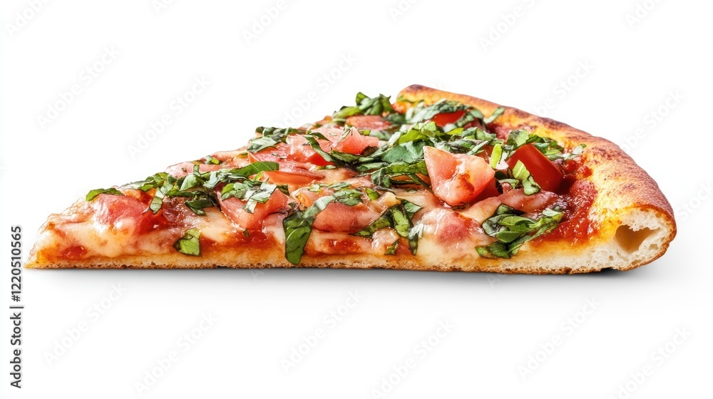 A Delicious Slice of Tomato Basil Pizza A Delicious Slice of Tomato Basil Pizza