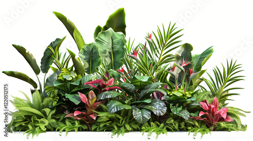 Tropical Greenery Cut-Out Design for Creative Projects