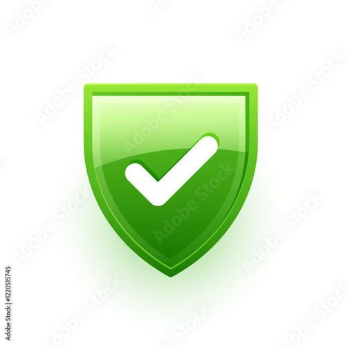 shiny certify checkmark shield badge design