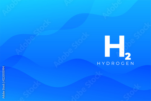 h2 hydrogen natural gas energy blue background