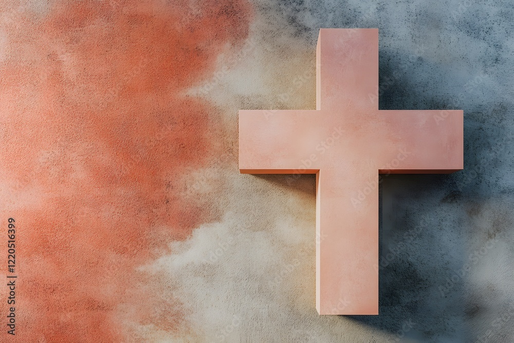 Geometric shapes form a subtle cross Geometric shapes form a subtle cross