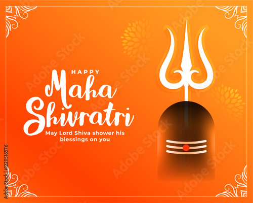 happy mahashivratri hindu religious background design