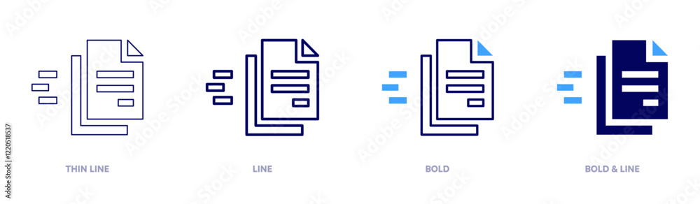 File motion icon in 4 different styles. Thin Line, Line, Bold, and Bold Line. Duotone style. Editable stroke File motion icon in 4 different styles. Thin Line, Line, Bold, and Bold Line. Duotone style. Editable stroke
