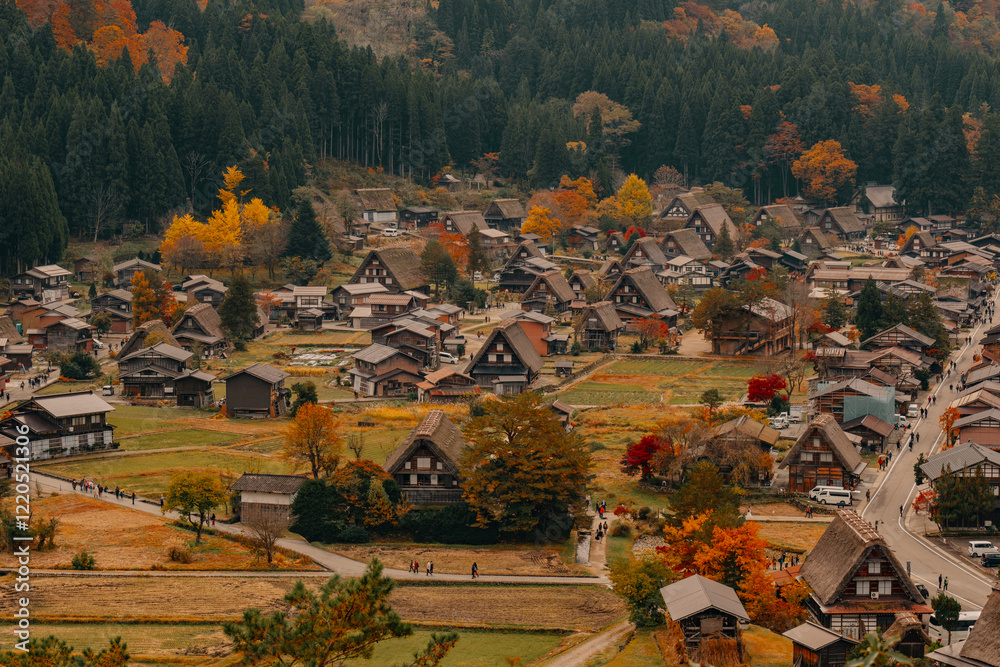 Obraz premium Shirakawa-go in autumn - Gifu, Japan