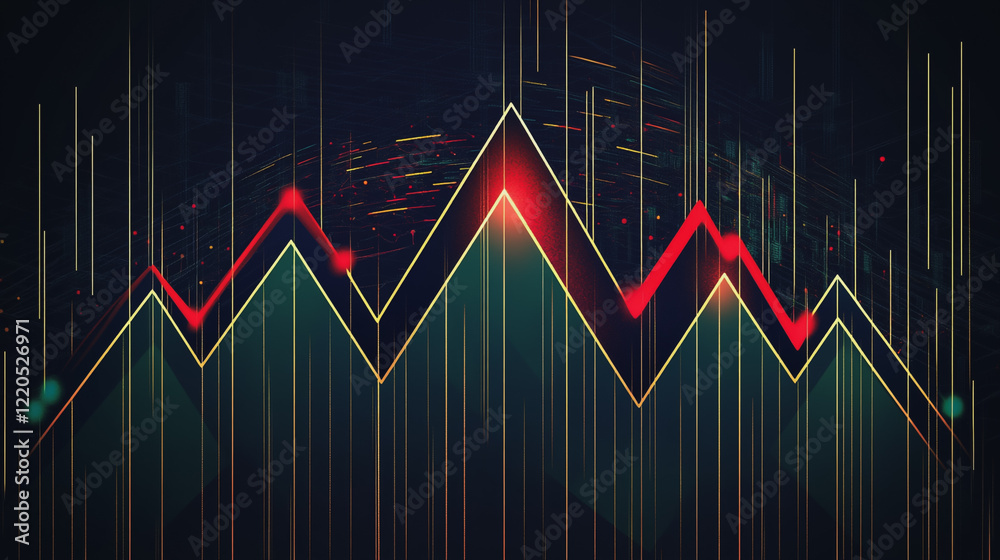 Fototapeta premium Abstract dark blue background with Colorful charts and graphs with statistics to innovative analyze business potential and forecast future development of companies growth.