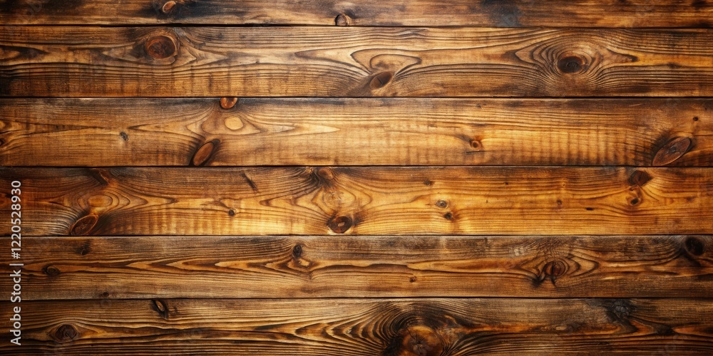 Naklejka premium Rustic Brown Wooden Planks Background Texture Ideal for Design Projects
