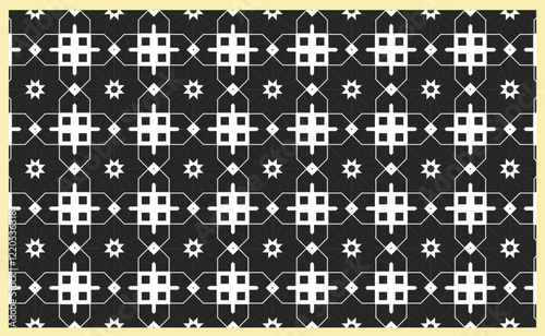 Abstract hand drawn geometric simple minimalistic seamless pattern