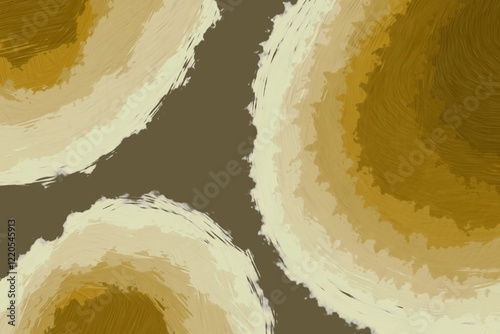 Abstract Circular Patterns in Earthy Tones