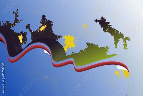 Abstract Map Design with Colorful Regions