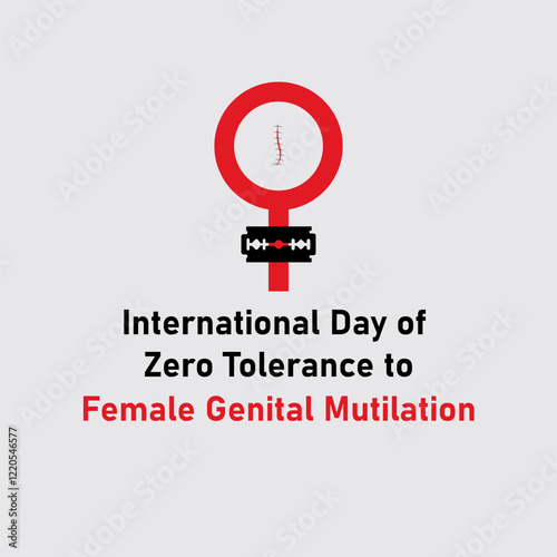 vector graphic of International Day of Zero Tolerance to Female Genital Mutilation good for national International Day of Zero Tolerance to Fe celebration. flat design. flyer design.flat illustration.