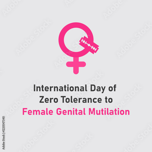 vector graphic of International Day of Zero Tolerance to Female Genital Mutilation good for national International Day of Zero Tolerance to Fe celebration. flat design. flyer design.flat illustration.