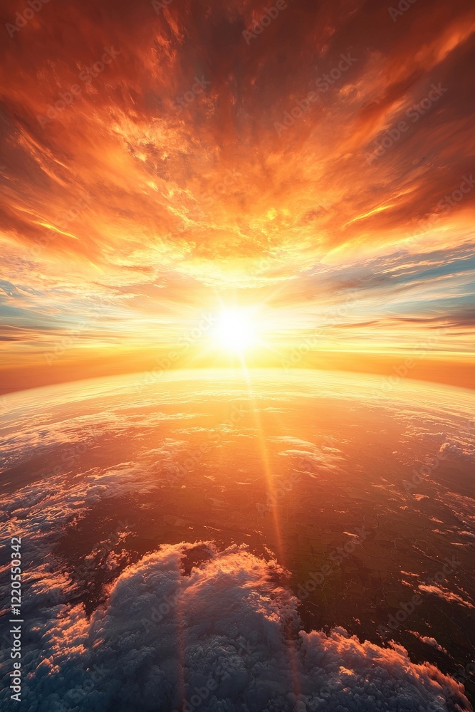 Obraz premium A symbolic sunrise over a world of equal opportunity.