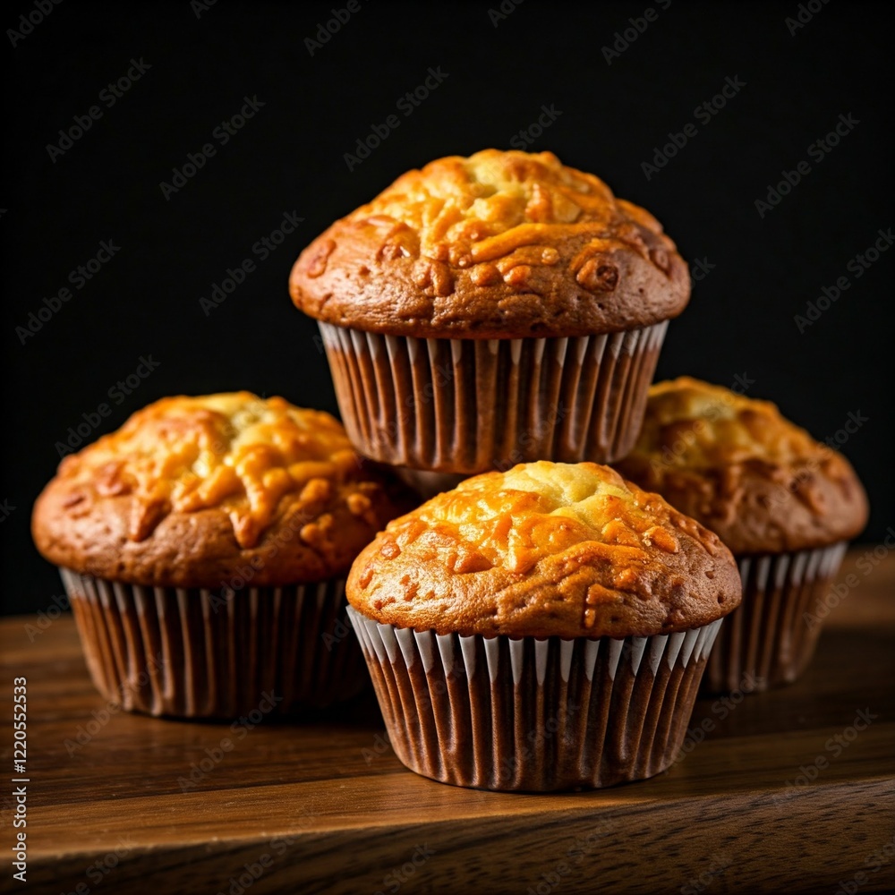 Cheesy bread muffins with a crispy top and soft interior.
Cheesy bread muffins with a crispy top and soft interior.