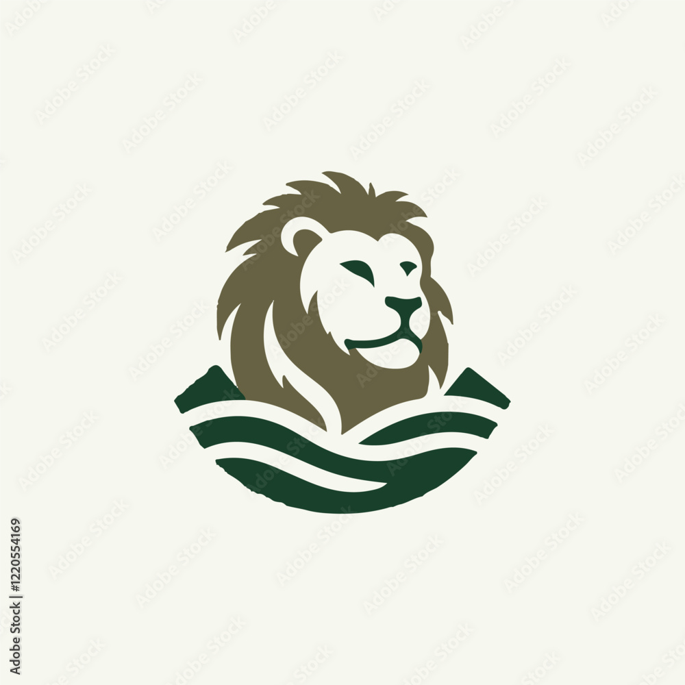 Obraz premium Lion nature logo for sale.