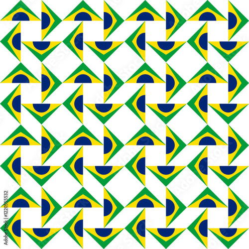 brasil flag seamless pattern design. vector illustration