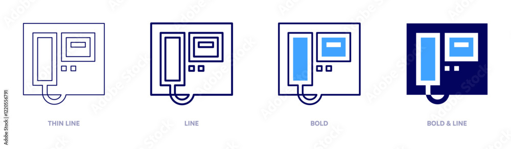 Domotic device icon in 4 different styles. Thin Line, Line, Bold, and Bold Line. Duotone style. Editable stroke Domotic device icon in 4 different styles. Thin Line, Line, Bold, and Bold Line. Duotone style. Editable stroke