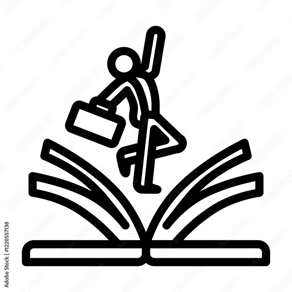 Business Book Vector Line Icon Design Business Book Vector Line Icon Design