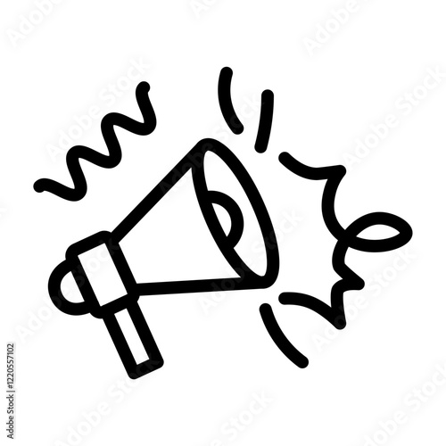Announcement Vector Line Icon Design