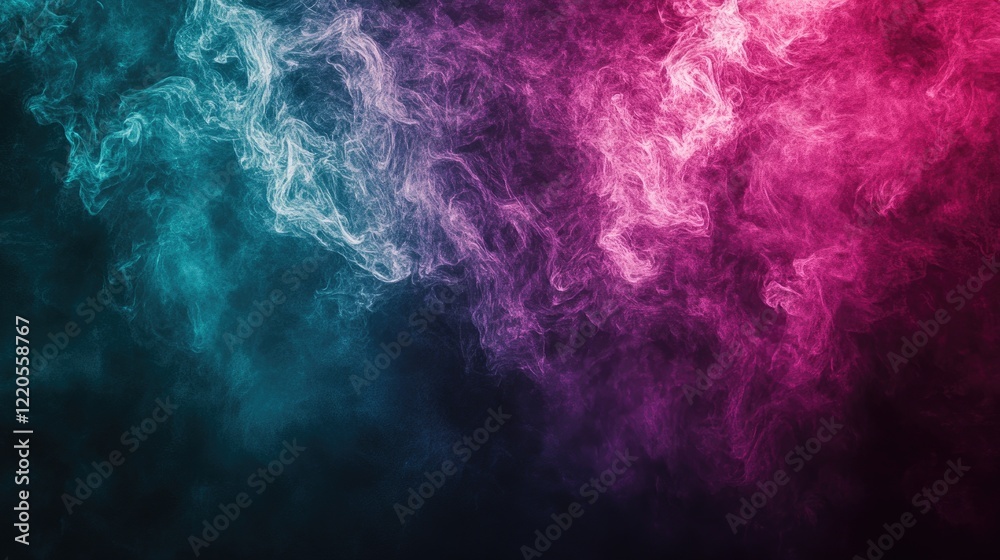 Obraz premium Abstract Teal and Pink Smoke Background Image