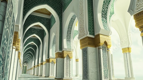 Eid prayer performed in a beautifully adorned mosque.