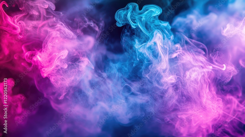 Obraz premium Abstract Pink and Blue Smoke Wallpaper Background
