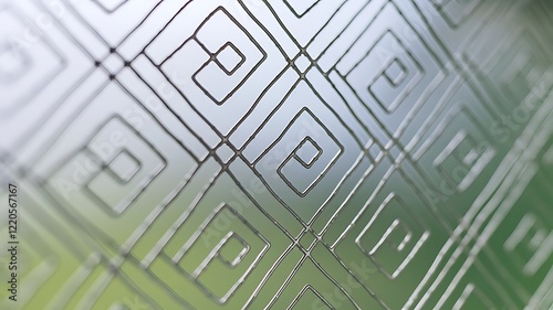 New stylish and modern background design, new Broken window panes behind metal grid at an Rusty metal wall of an old factory. Broken glass and dry brown vines.