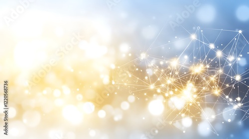 Abstract network connections, lights, background, tech