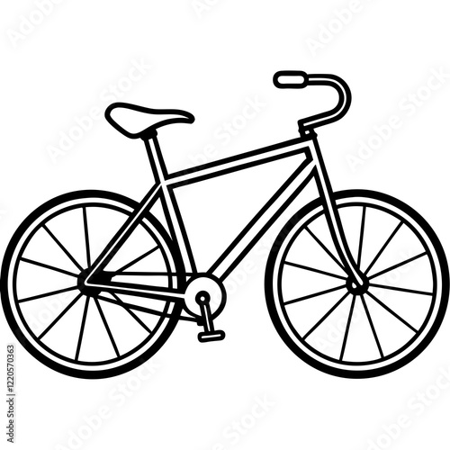 Vintage Bicycle Line Art Collection photo