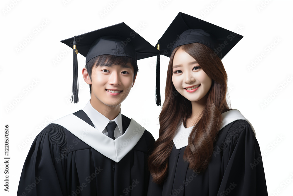 Asian students smiling together on white background, representing diversity, positivity, and collaboration in a university or academic setting. For school. Isolated images. Asian students smiling together on white background, representing diversity, positivity, and collaboration in a university or academic setting. For school. Isolated images.