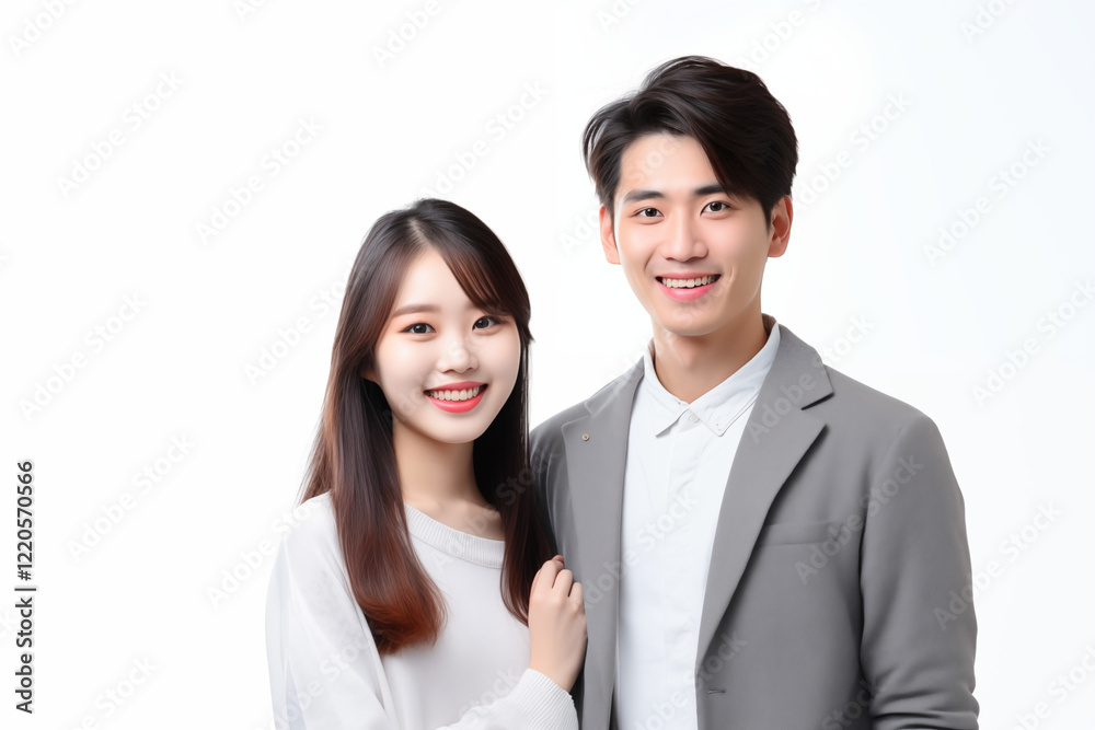 Asian students smiling together on white background, representing diversity, positivity, and collaboration in a university or academic setting. For school. Isolated images. Asian students smiling together on white background, representing diversity, positivity, and collaboration in a university or academic setting. For school. Isolated images.