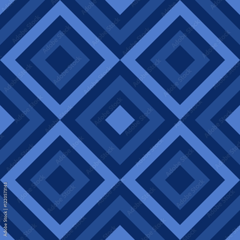 Seamless diamond pattern background in blue. Seamless diamond pattern background in blue.