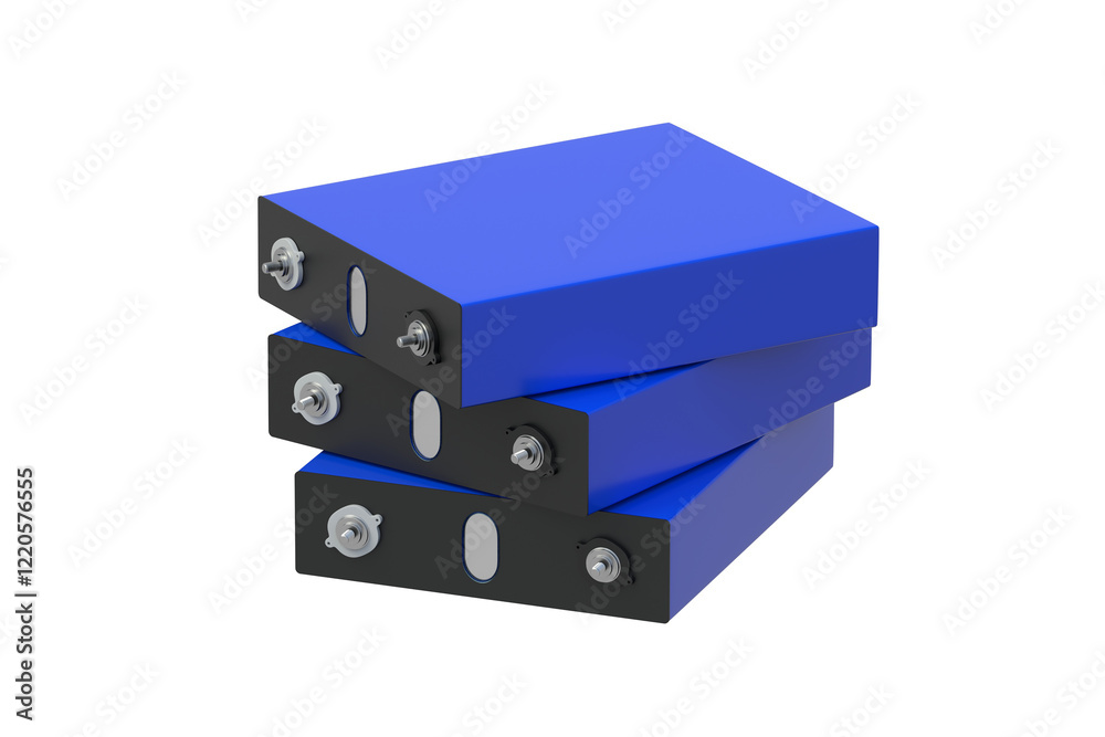 Heap of LiFePo4 cells isolated on white background. Prismatic modules for lithium iron phosphate battery. 3d render Heap of LiFePo4 cells isolated on white background. Prismatic modules for lithium iron phosphate battery. 3d render