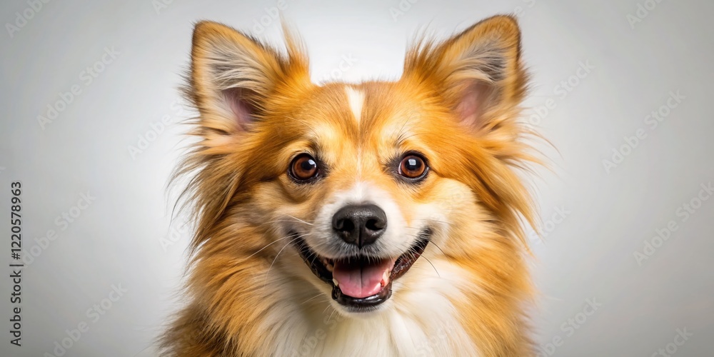Naklejka premium Adorable Studio Portrait of a Cute Dog, Isolated Background - Pet Photography