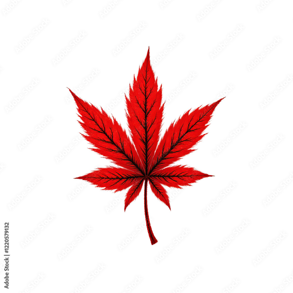 Red maple leaf with transparent background Red maple leaf with transparent background