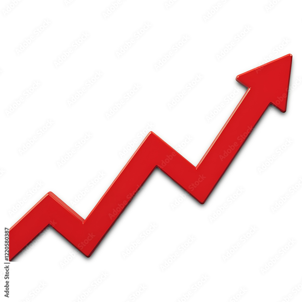 Red Upward Arrow Graph Showing Rising Trend PNG Transparent Red Upward Arrow Graph Showing Rising Trend PNG Transparent