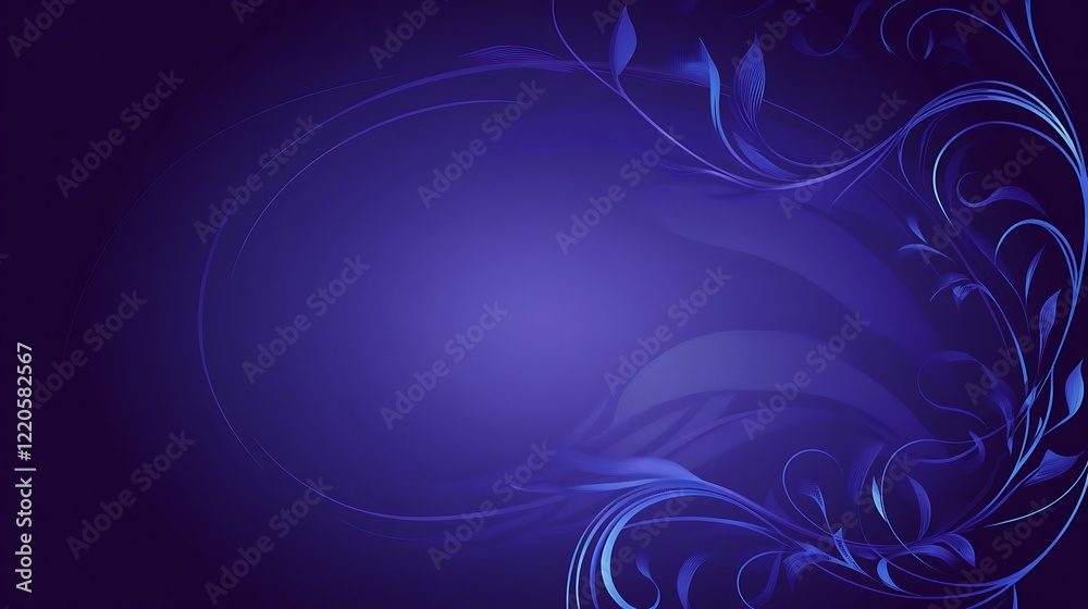 Abstract Blue Floral Design Background Image Abstract Blue Floral Design Background Image