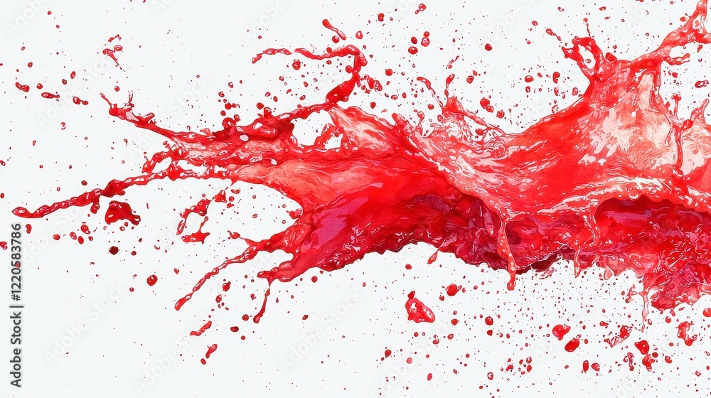 Crimson Wine Splash, vibrant red wine cascading elegantly against a pure white backdrop, artistic watercolor style, perfect for graphic design and digital projects. Crimson Wine Splash, vibrant red wine cascading elegantly against a pure white backdrop, artistic watercolor style, perfect for graphic design and digital projects.