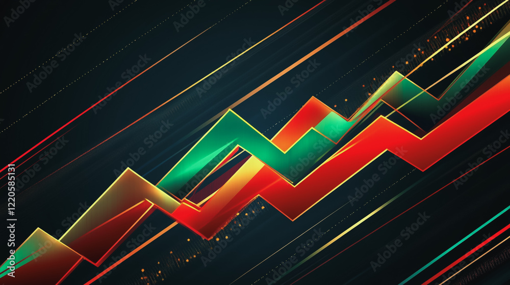 Fototapeta premium Abstract dark blue background with Colorful charts and graphs with statistics to innovative analyze business potential and forecast future development of companies growth.