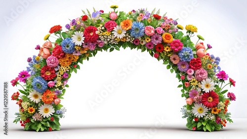 Elegant floral arch, perfect for garden photography.