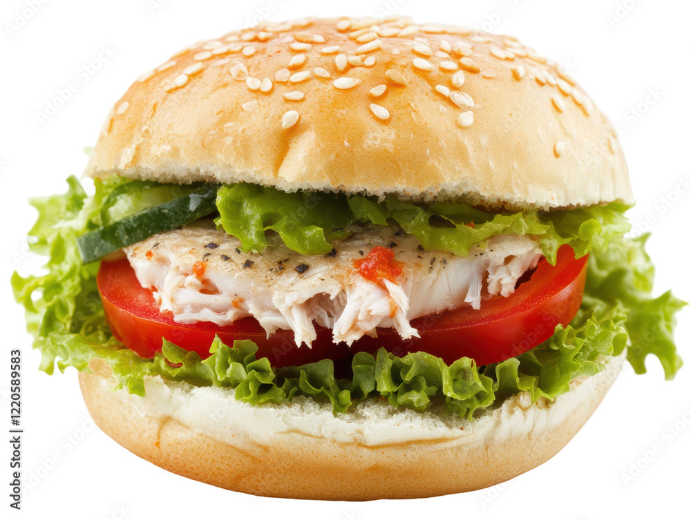 Isolated Chicken Burger Isolated Chicken Burger