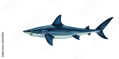 Blue shark with transparent background photo