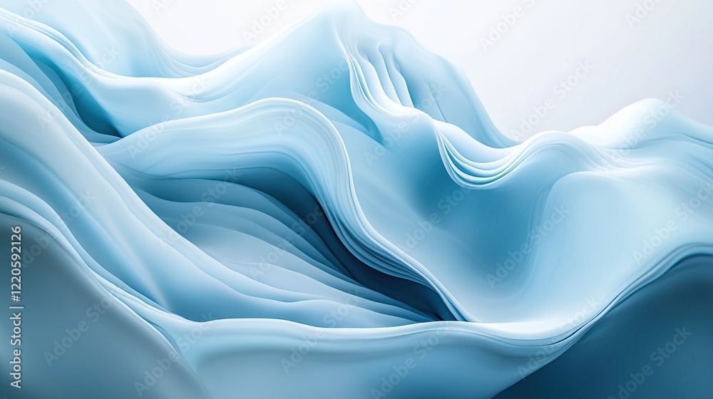 Fototapeta premium Abstract Blue Wave Background Image for Design
